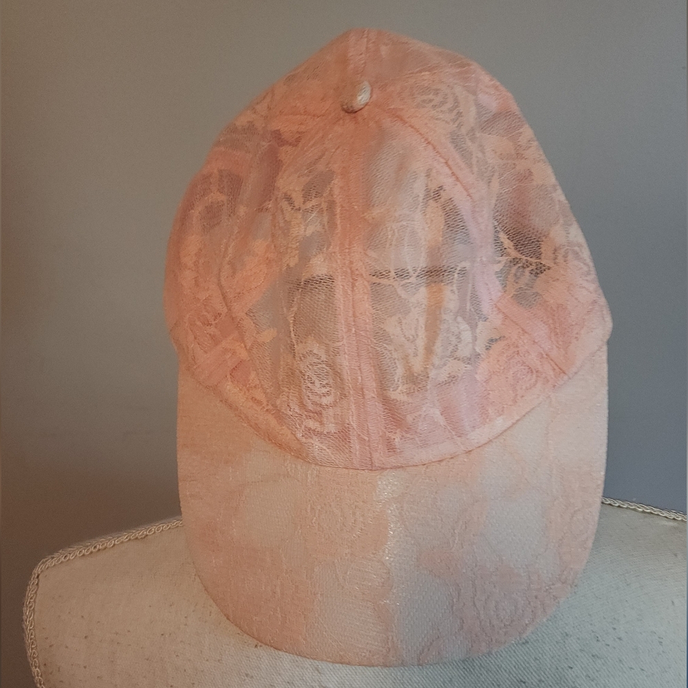 Lacey pink lace hat